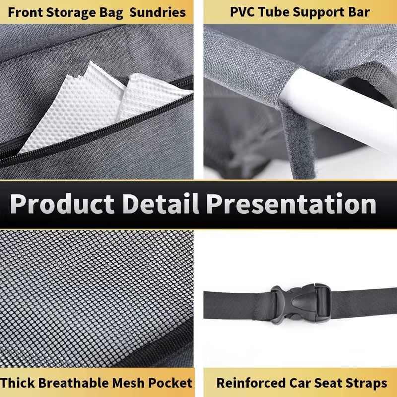 Premium Dog/Cat Car Seat Cushion Hanging Bag Travel Dog Car Seat for Small to Medium Dog Cats Dog Travel Cage Accessories