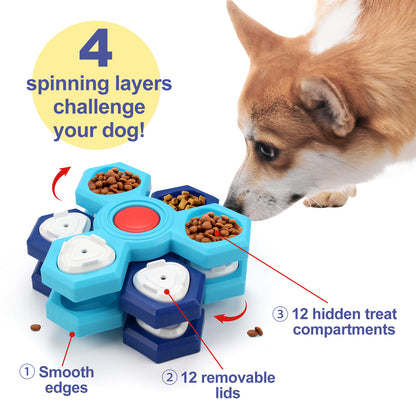Layer Interactive Slow Feeder Dog Bowl