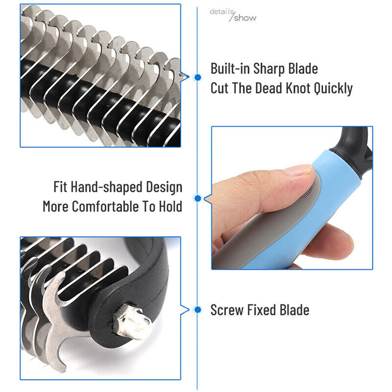 Pupana Tangle & Shed Grooming Rake